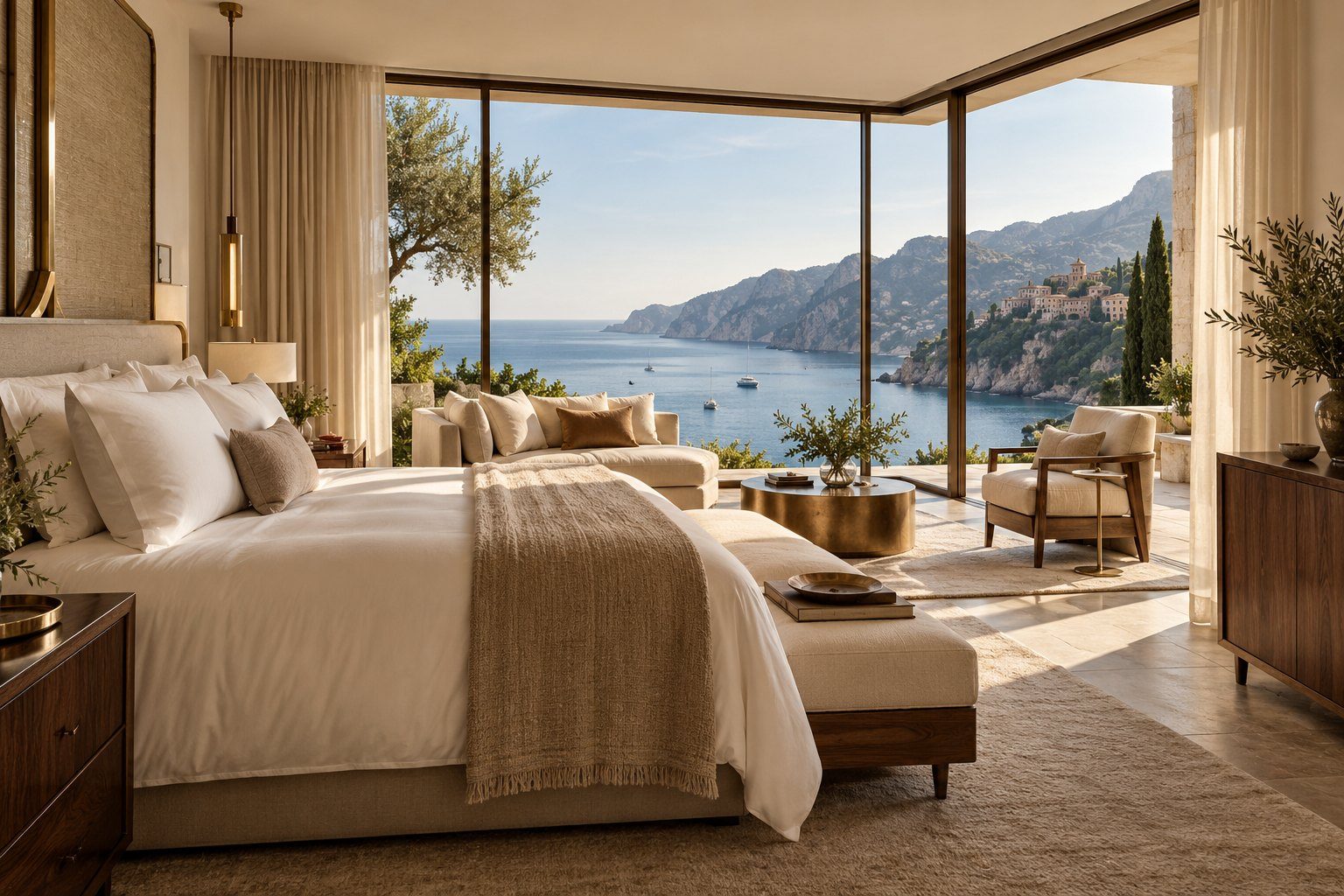 Quarto aberto para o mar